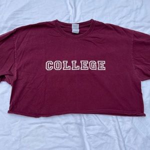 COLLEGE cropped tee